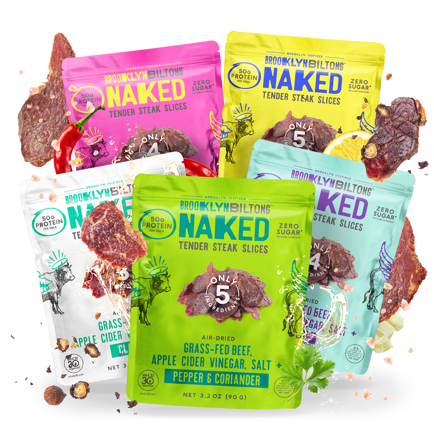 Variety Steak Slices Pack - Premium Air-Dried Beef – Brooklyn Biltong