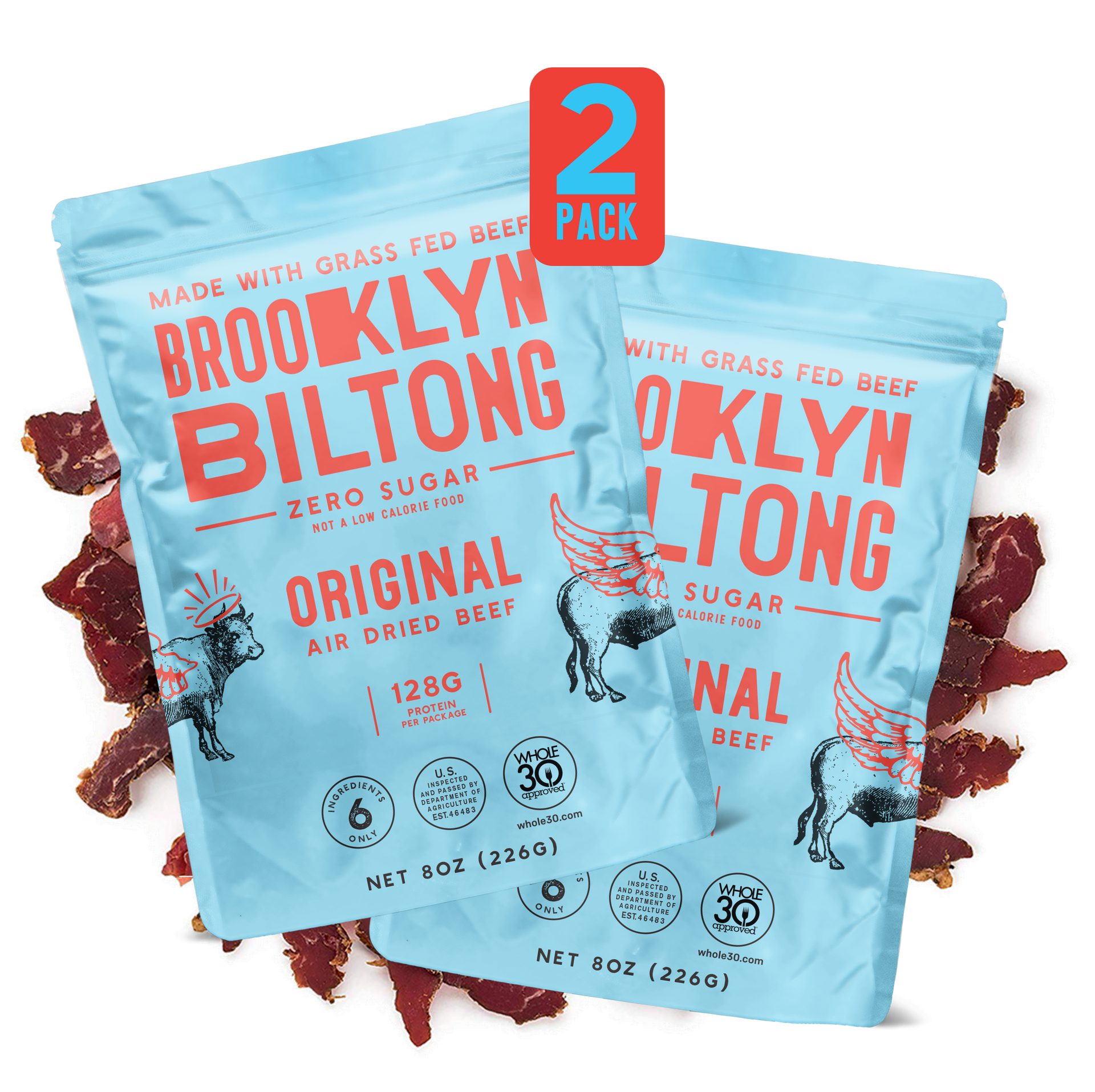 THE BILTONG SHOP - 6 X 58g Bags BBQ Flavour British Beef Biltong Slices. High Protein Savoury Low Carb Snack